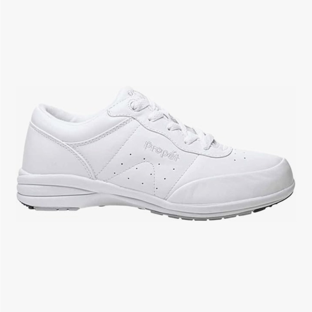 White Stability Walker Walking Sneaker Shoes Size 9.5 Narrow-Genuine Leather - Picture 3 of 14